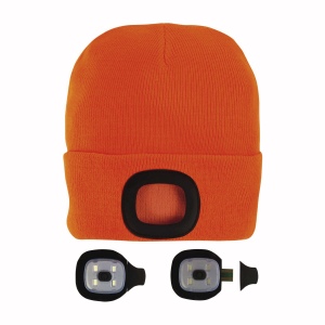 Bonnet en maille 100% acrylique epais avec lumiere LED amovible et rechargeable via USB 9
