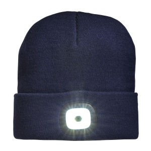 Bonnet en maille 100% acrylique epais avec lumiere LED amovible et rechargeable via USB 4