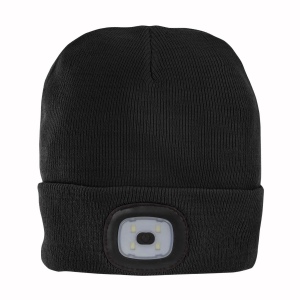 Bonnet en maille 100% acrylique epais avec lumiere LED amovible et rechargeable via USB 5