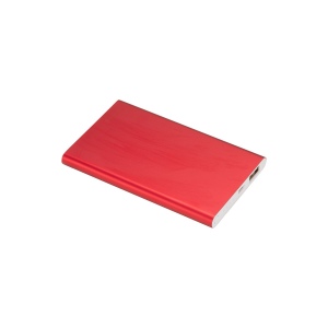 Power bank en aluminium 4000mAh. Max Output 5V-1000mA-Input 5V-1000mA