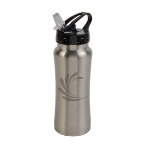 Bouteille en métal avec paille rectractable 600 ml 3