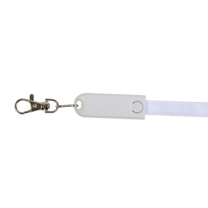 Lanière avec mousqueton avec fonction de cable de recharge avec prise Micro-USB/Lightning/ 13