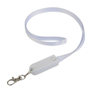 Lanière avec mousqueton avec fonction de cable de recharge avec prise Micro-USB/Lightning/ 4
