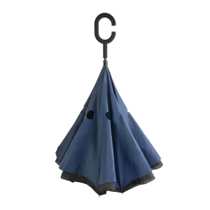 Parapluie réversible avec manche rond en  gommè 5