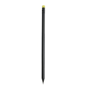 Crayon à papier noir cylindrique avec gomme coloré 6