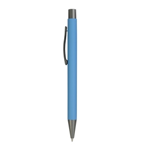 Stylo à poussoir en métal caoutchouté avec détails en bronze 10