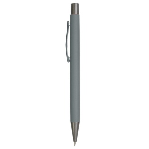 Stylo à poussoir en métal caoutchouté avec détails en bronze 11
