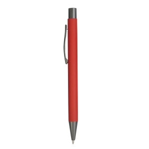 Stylo à poussoir en métal caoutchouté avec détails en bronze 15
