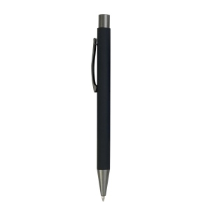 Stylo à poussoir en métal caoutchouté avec détails en bronze 16