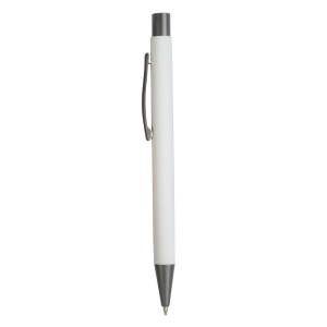 Stylo à poussoir en métal caoutchouté avec détails en bronze 17