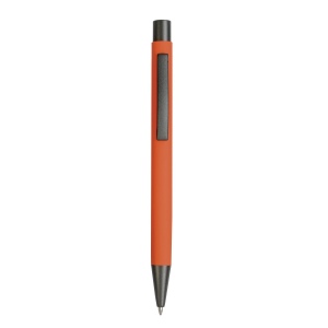 Stylo à poussoir en métal caoutchouté avec détails en bronze 4