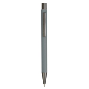 Stylo à poussoir en métal caoutchouté avec détails en bronze 3