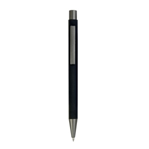 Stylo à poussoir en métal caoutchouté avec détails en bronze 8