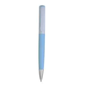 Stylo twist en plastique avec partie colorée caoutchoutée
