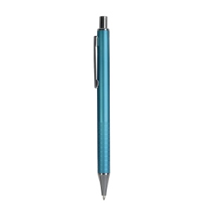 Stylo à poussoir en plastique avec manche cannelé et clip en métal 7