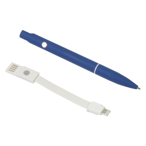 Stylo twist en aluminium avec clip qui se transforme en cable de recharhe USB/Lightning/mi 7