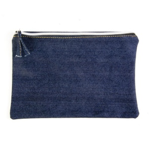Beauty case en coton DENIM 220 g/m2 (85% coton - 15% polyester) avec fermeture éclair 4