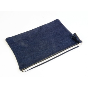Beauty case en coton DENIM 220 g/m2 (85% coton - 15% polyester) avec fermeture éclair 6