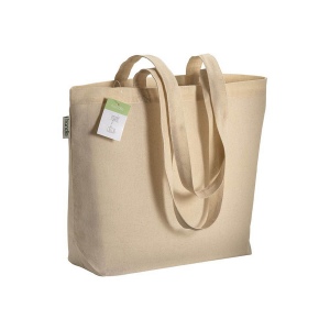 Shopper en coton organique avec anses longues et soufflet à la base 2