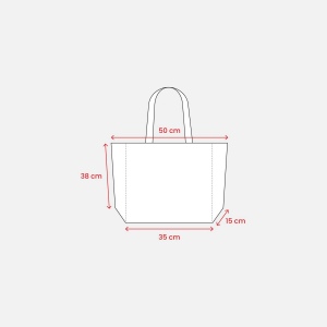 Shopper en coton organique avec anses longues et soufflet à la base 5