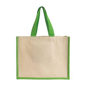 Shopper en juta et canvas avec soufflet 4