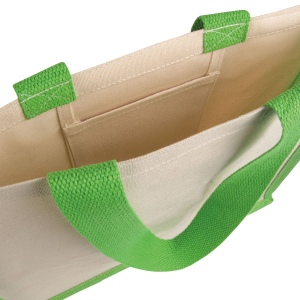 Shopper en juta et canvas avec soufflet 5