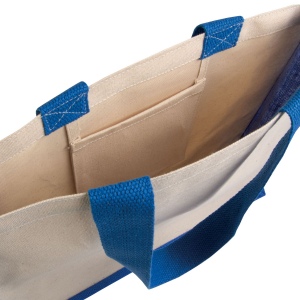 Shopper en juta et canvas avec soufflet 7