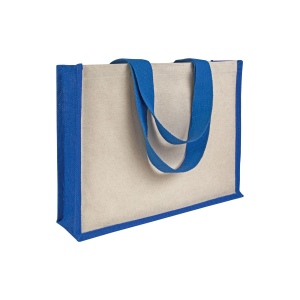 Shopper en juta et canvas avec soufflet 3
