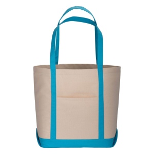 Shopper en coton naturel avec soufflet à la base 3