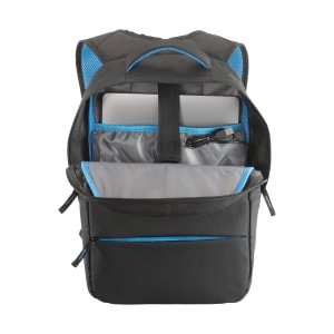Sac-à-dos porte-pc en polyester 600D. Poche principale porte-pc et 3 poches frontales 7