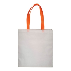Shopper avec soufflet en TNT 80g/m2 thermosoudé, anses longues 8