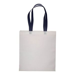 Shopper avec soufflet en TNT 80g/m2 thermosoudé, anses longues 12