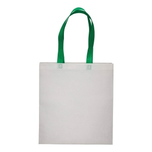Shopper avec soufflet en TNT 80g/m2 thermosoudé, anses longues 14