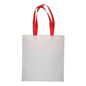 Shopper avec soufflet en TNT 80g/m2 thermosoudé, anses longues 16