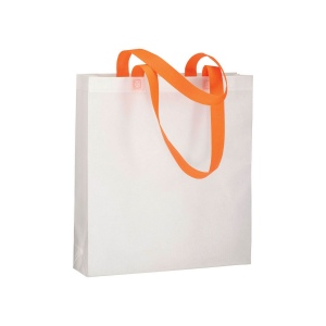 Shopper avec soufflet en TNT 80g/m2 thermosoudé, anses longues 2