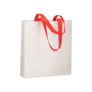 Shopper avec soufflet en TNT 80g/m2 thermosoudé, anses longues 6