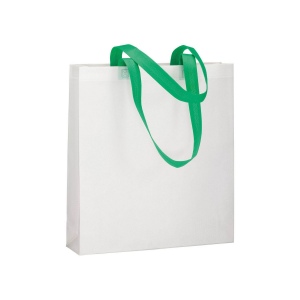 Shopper avec soufflet en TNT 80g/m2 thermosoudé, anses longues 5