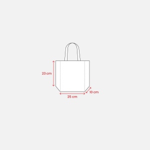 Sac shopper avec soufflet en non tissè laminé thermsoudé, anses courtes 16