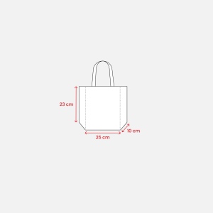 Sac shopper avec soufflet en non tissè laminé thermsoudé, anses courtes 12