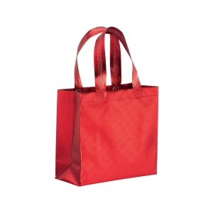 Sac shopper avec soufflet en non tissè laminé thermsoudé, anses courtes 6