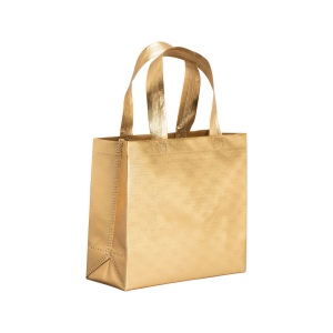 Sac shopper avec soufflet en non tissè laminé thermsoudé, anses courtes