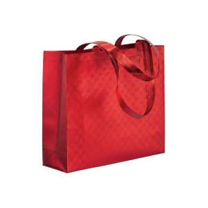 Sac shopper avec soufflet en non tissè laminé thermsoudé, anses longues 6