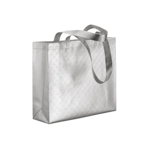 Sac shopper avec soufflet en non tissè laminé thermsoudé, anses longues 4