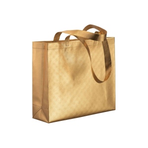 Sac shopper avec soufflet en non tissè laminé thermsoudé, anses longues 2