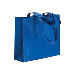 Sac shopper avec soufflet en non tissè laminé thermsoudé, anses longues 3