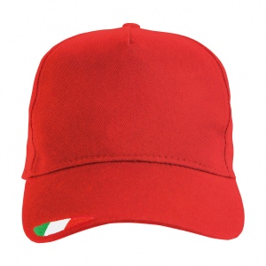 Casquette en coton, 5 panneaux avec broderie tricolore 11