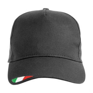 Casquette en coton, 5 panneaux avec broderie tricolore 12