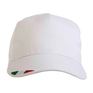 Casquette en coton, 5 panneaux avec broderie tricolore 13