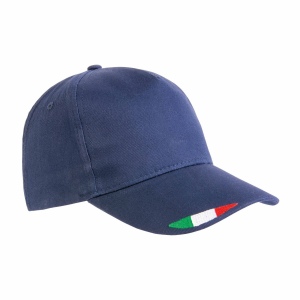 Casquette en coton, 5 panneaux avec broderie tricolore 3