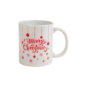 Tasse en céramique avec impression de Noel. Adaptée pour la sublimation 3